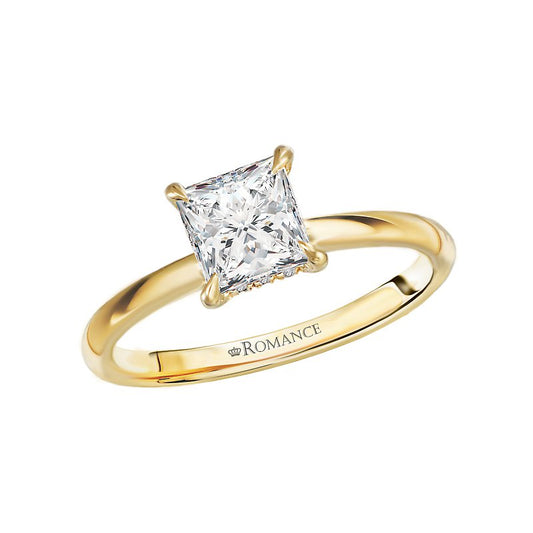 Romance Diamond Hidden Halo Engagement Ring