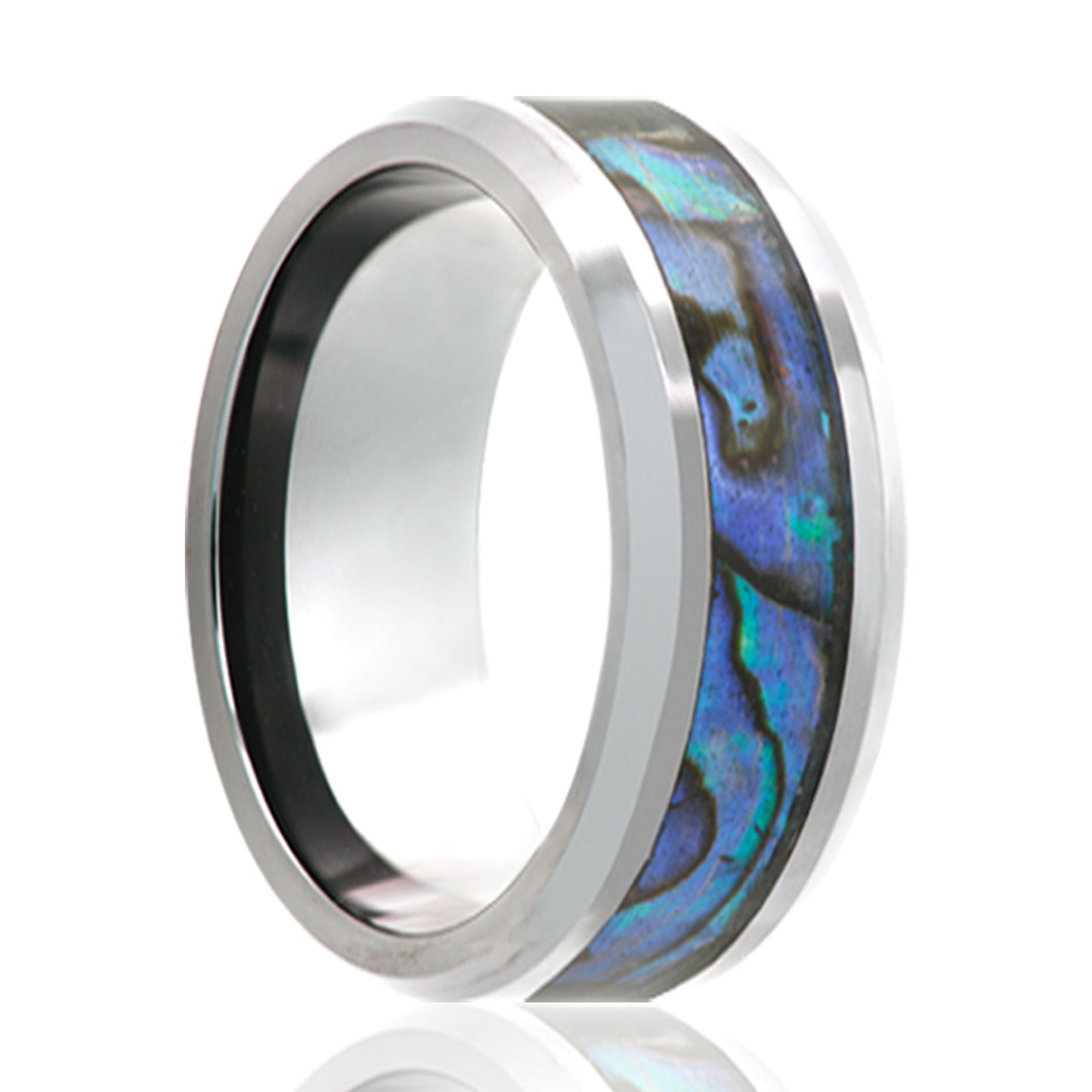 Cobalt Comfort Fit Polished Abalone Ring