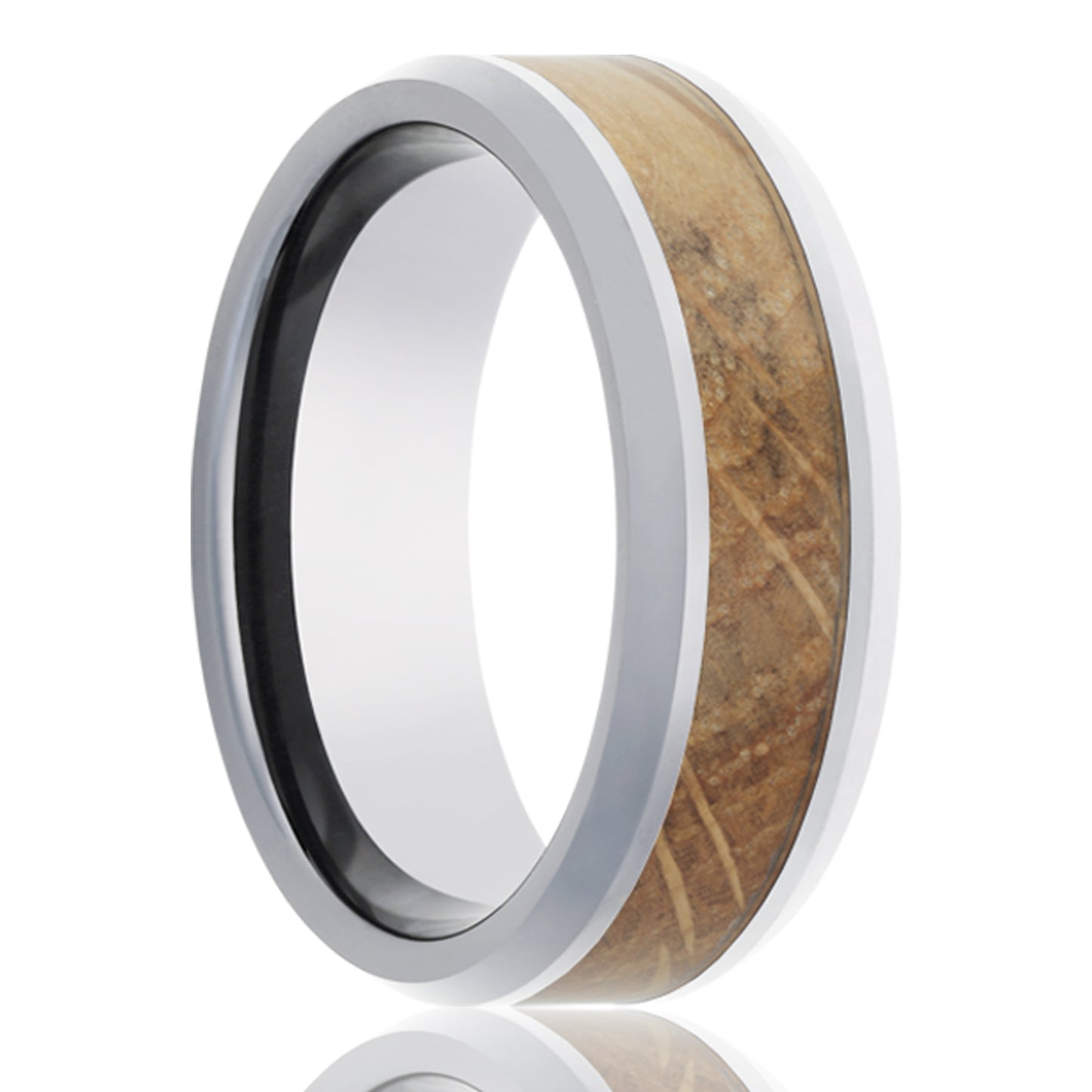 Cobalt Comfort Fit Polished Whiskey Barrel Ring