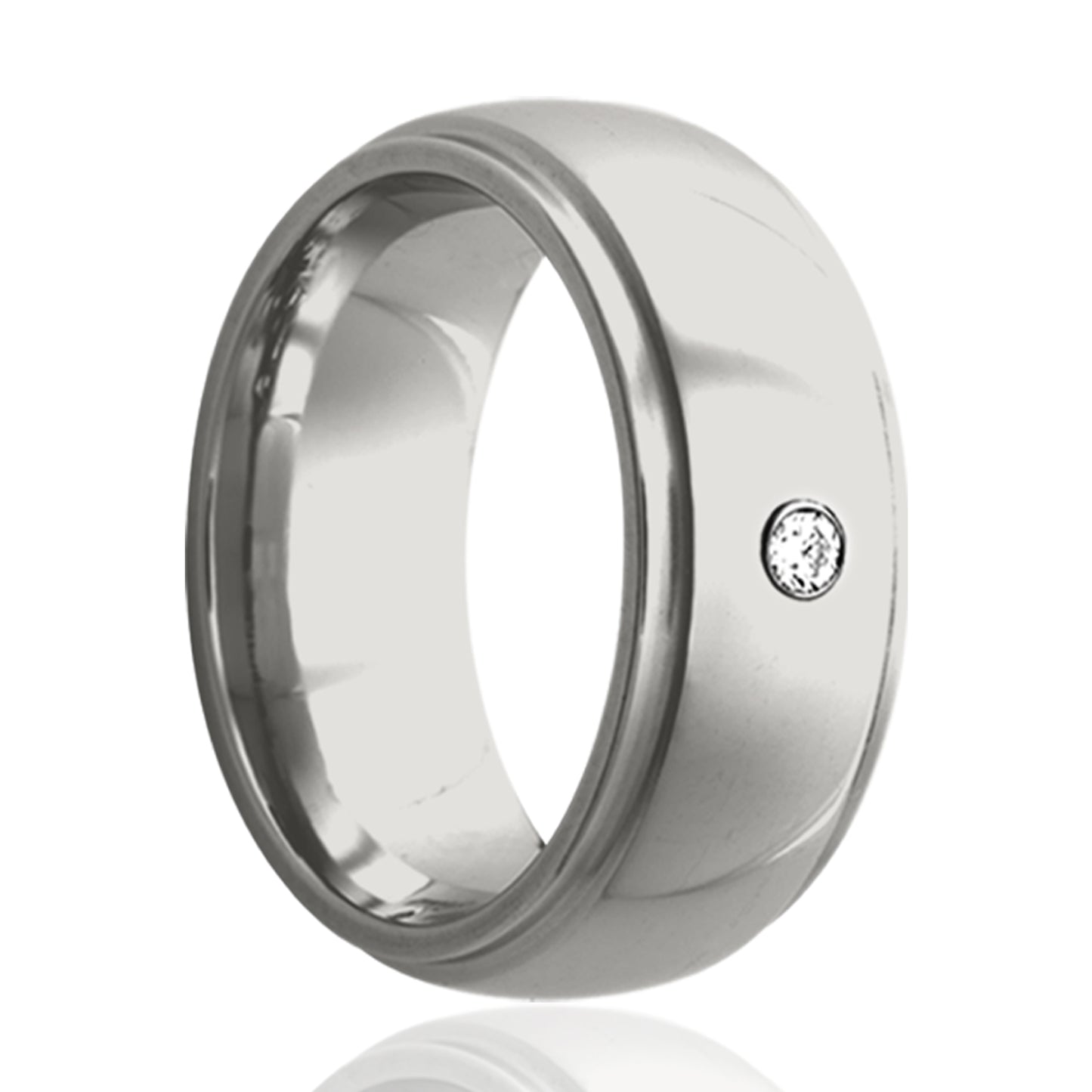 Cobalt Diamond Ring with Polished Finish