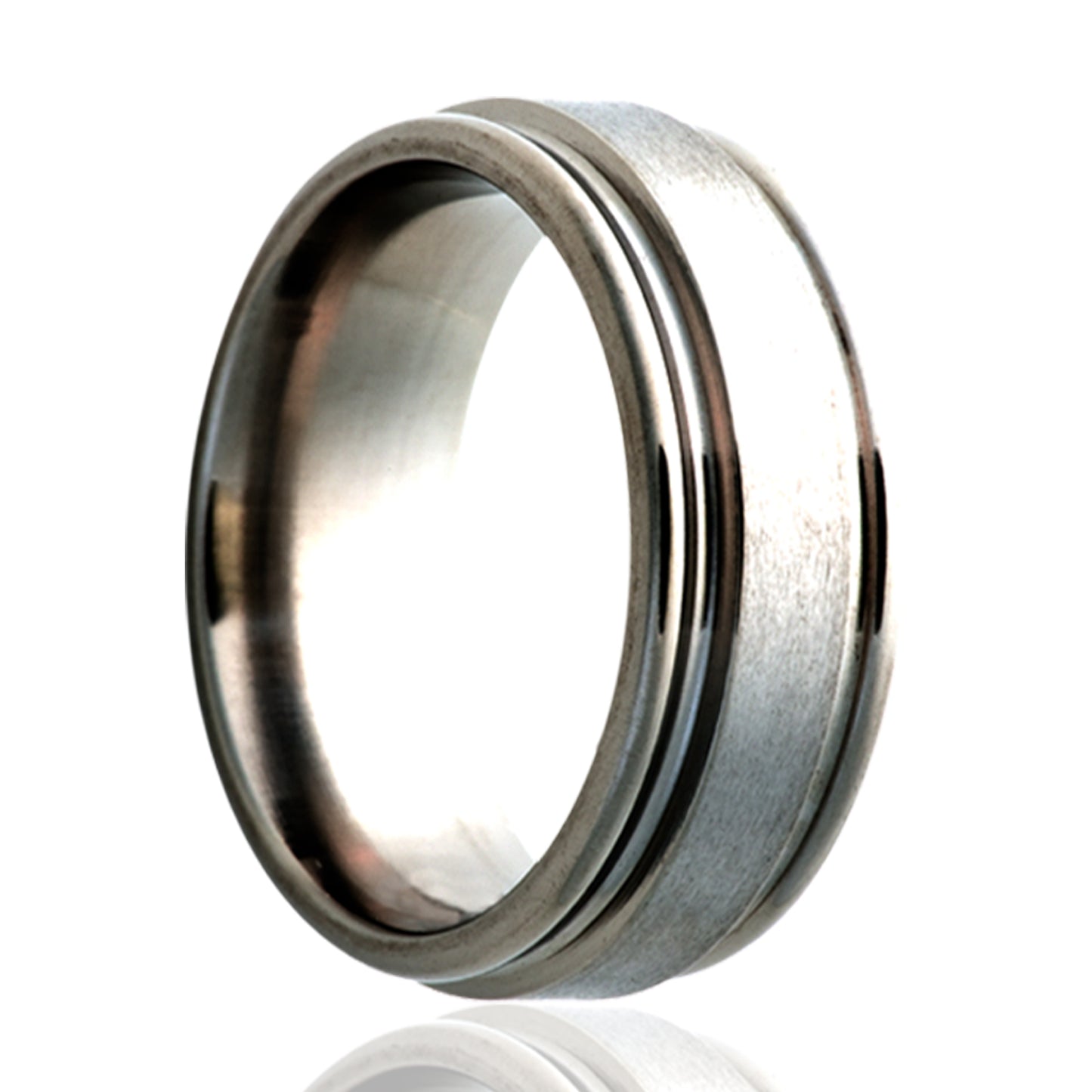 Tungsten Grooved Edge Ring - Satin Finish