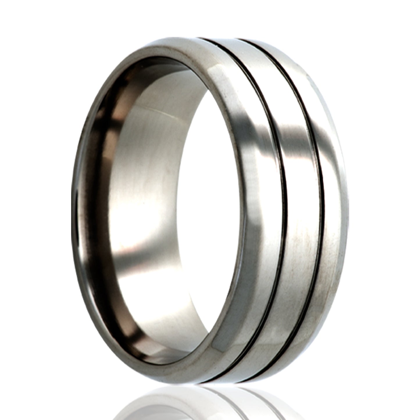 Titanium Comfort Fit Ring with Polished Finish