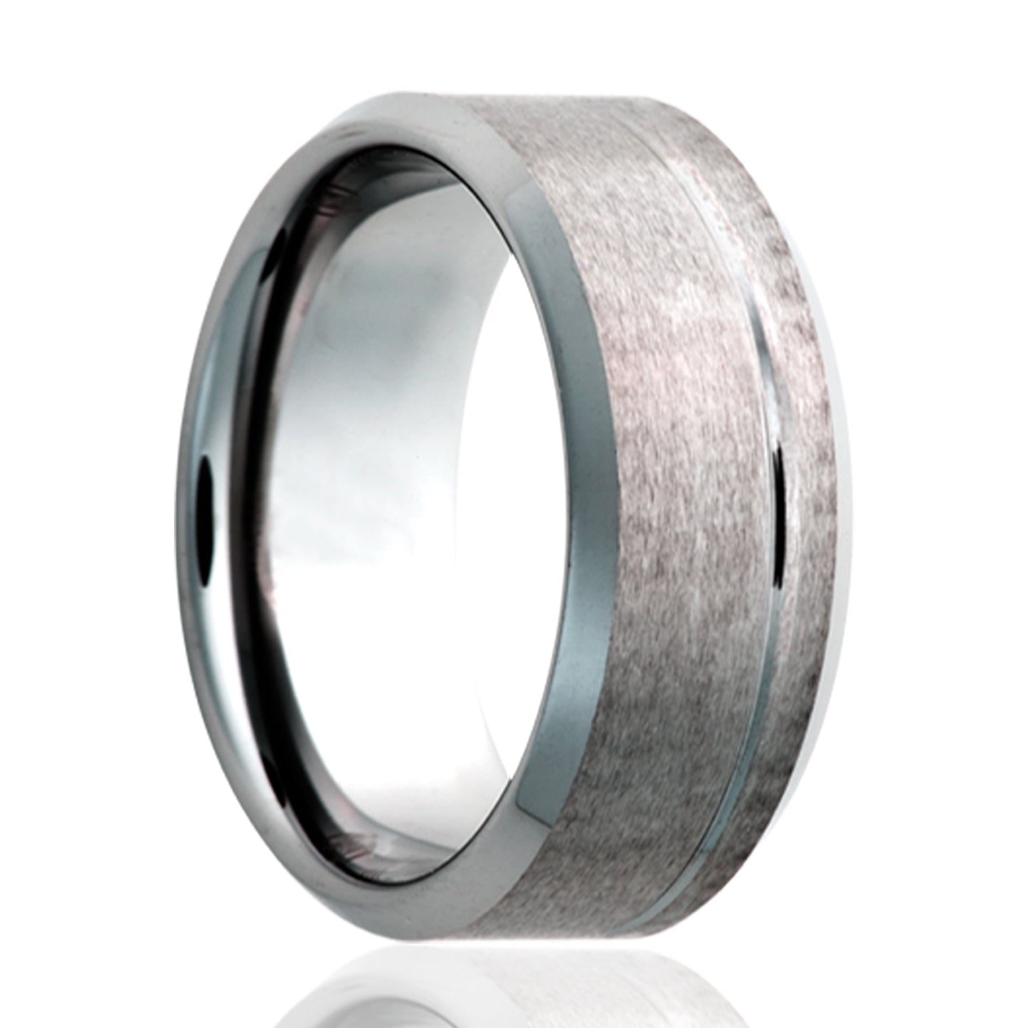 Tungsten Comfort Fit Ring with Satin Finish