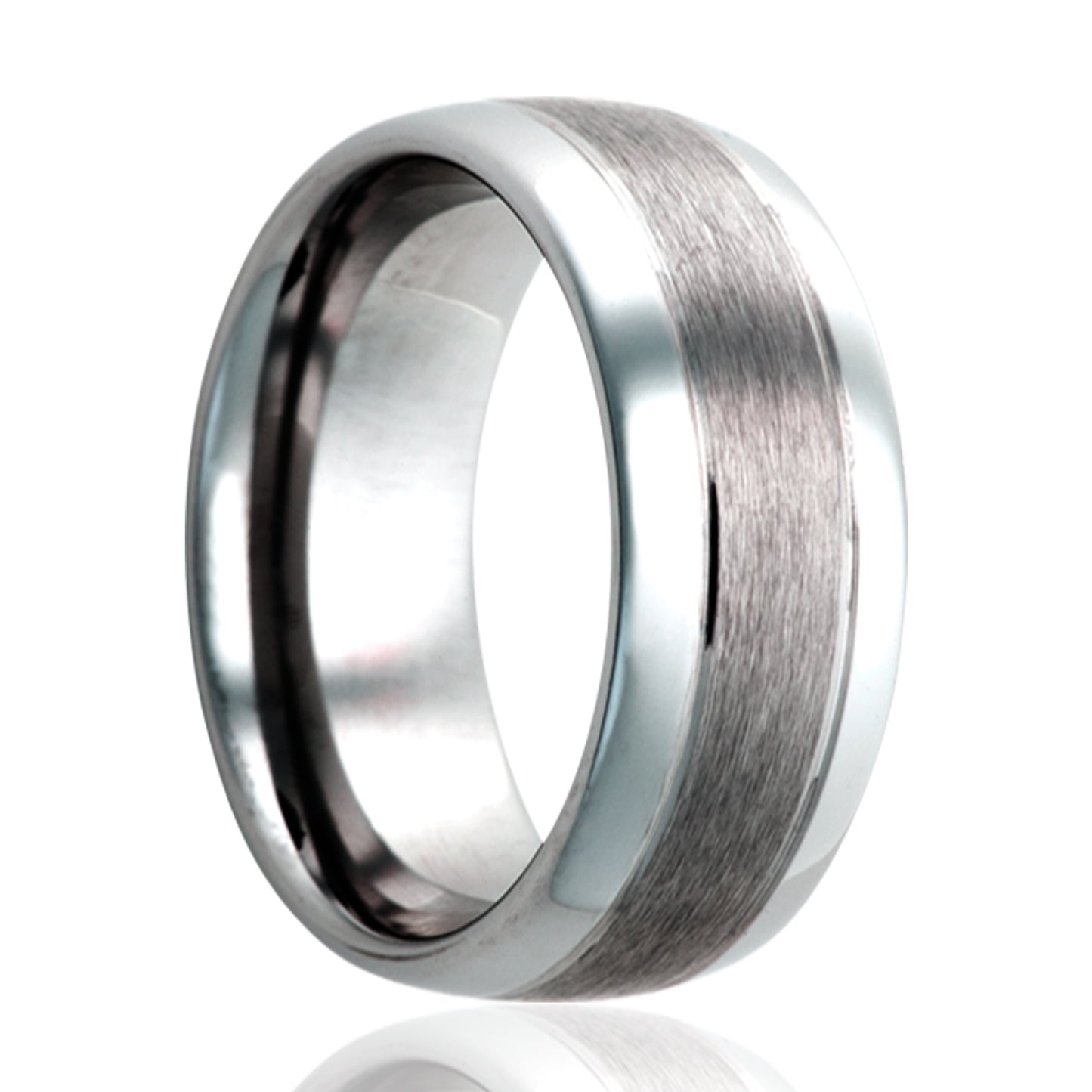 Tungsten Dome Comfort Fit Satin Polished Ring