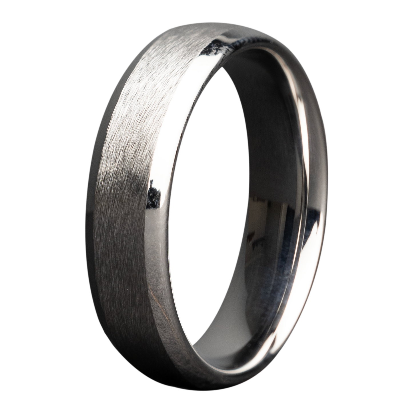 Cobalt Comfort Fit Satin Polished Ring