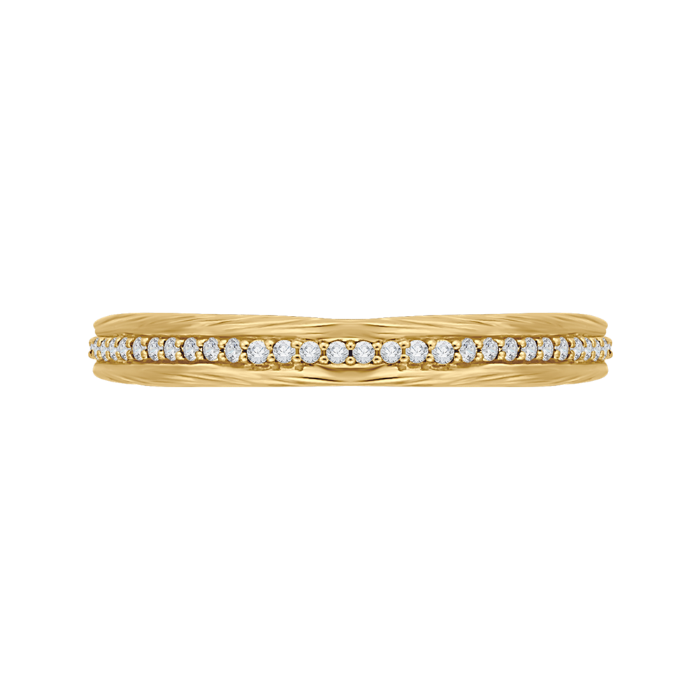 Round Diamond Wedding Band in 14K Yellow Gold