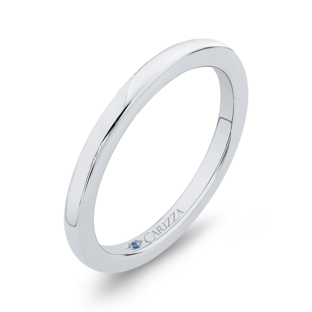 Plain Wedding Band in 14K White Gold