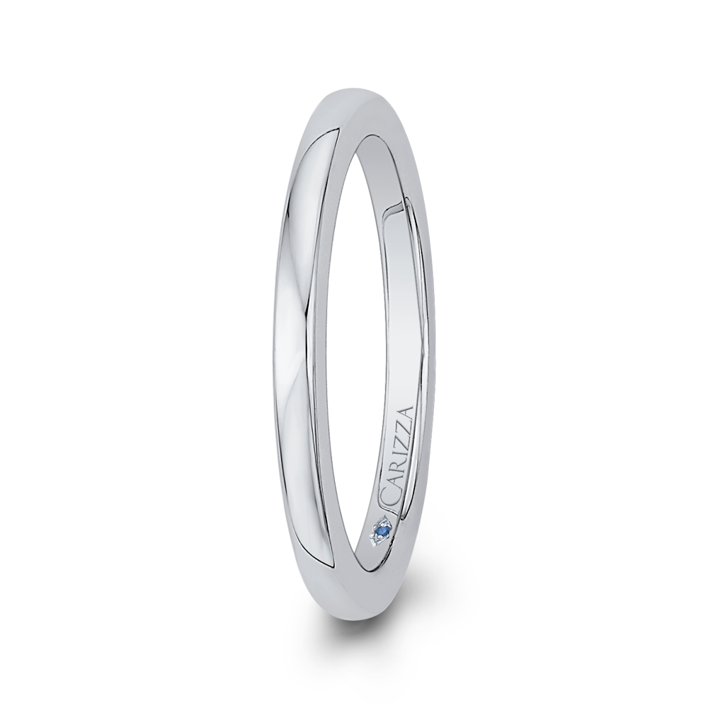 Plain Wedding Band in 14K White Gold