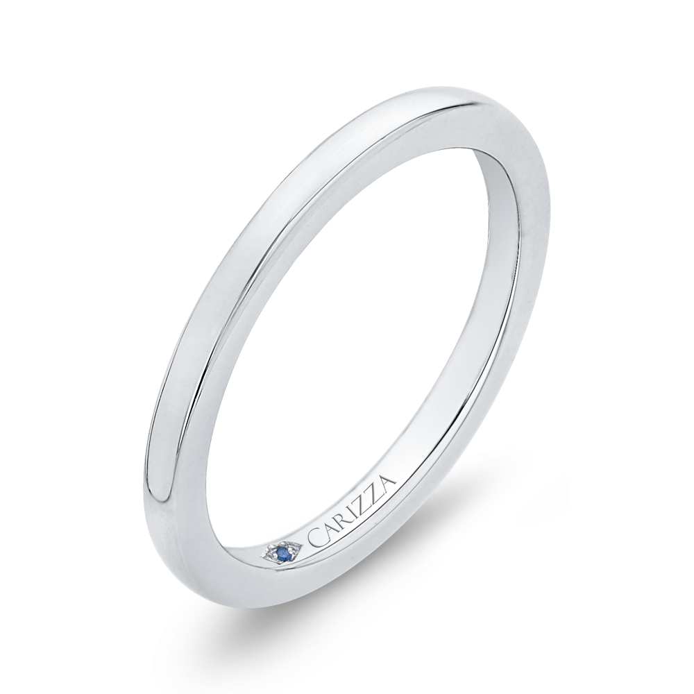Plain Wedding Band in 14K White Gold