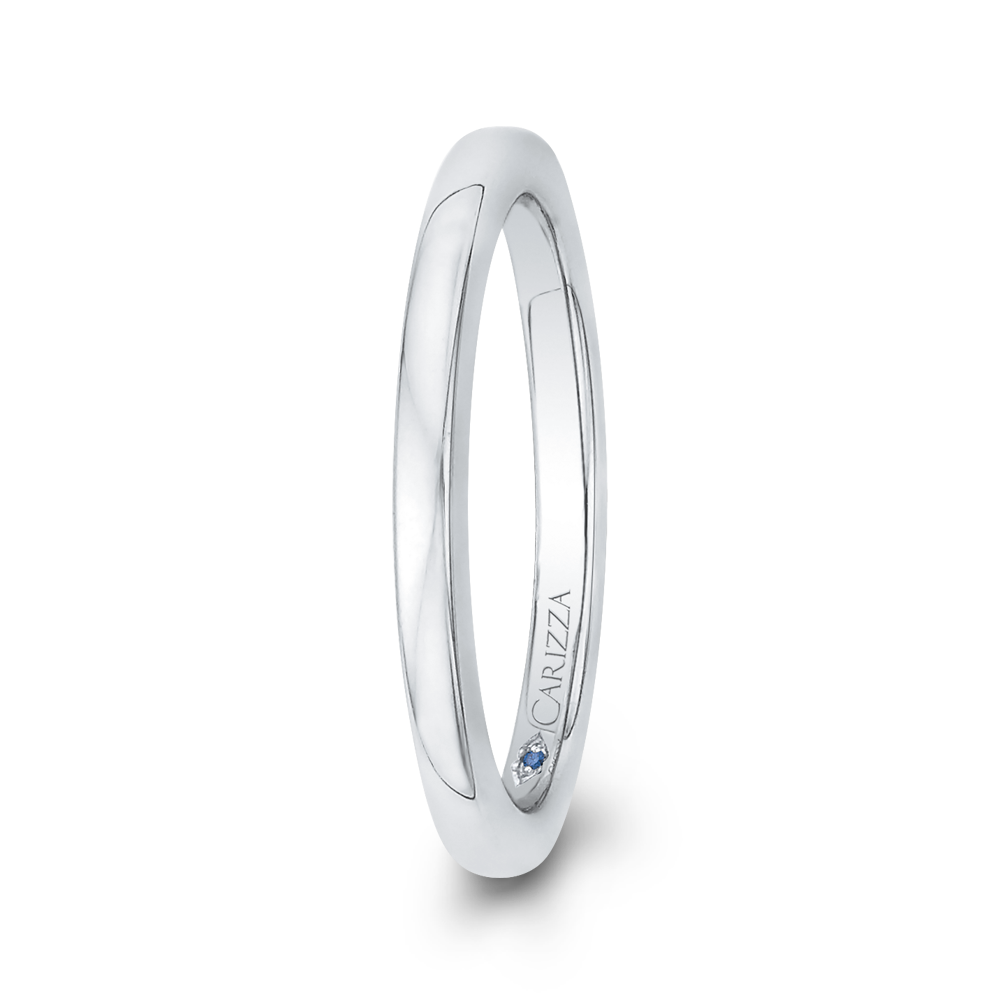 Plain Wedding Band in 14K White Gold