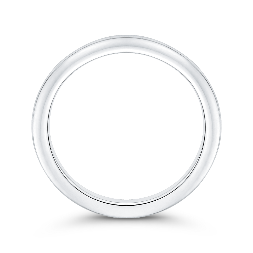 Plain Wedding Band in 14K White Gold