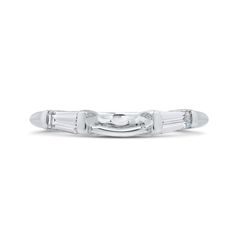 Baguette Cut Diamond Wedding Band in 14K White Gold