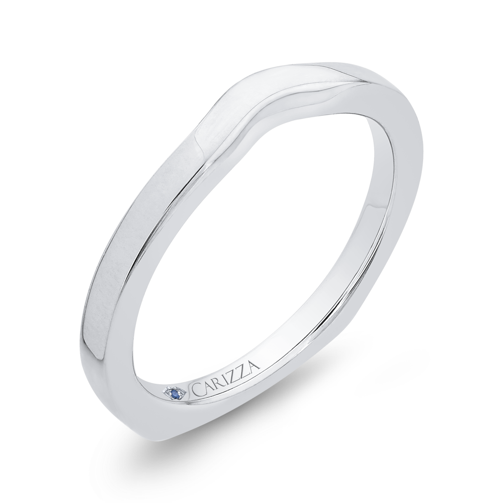 Plain Wedding Band in 14K White Gold