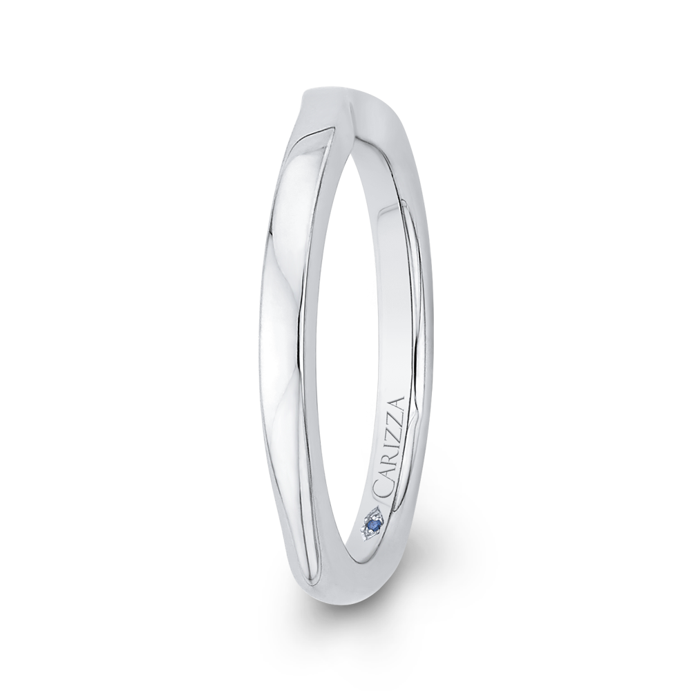 Plain Wedding Band in 14K White Gold