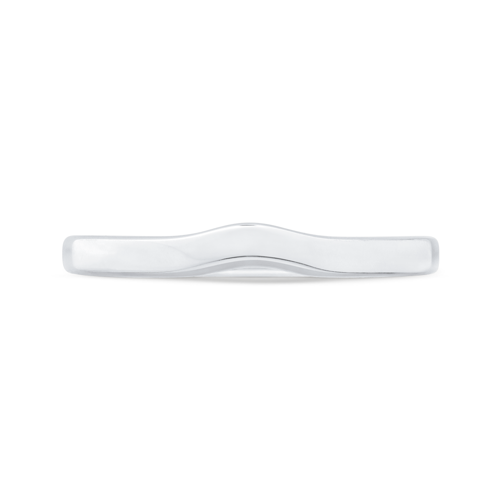 Plain Wedding Band in 14K White Gold