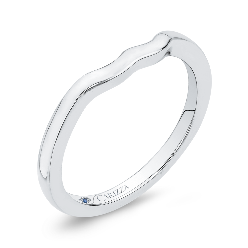 Plain Wedding Band in 14K White Gold