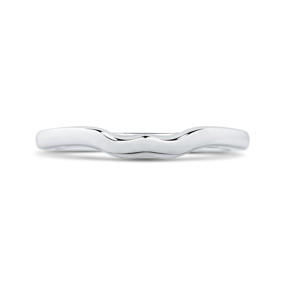 Plain Wedding Band in 14K White Gold
