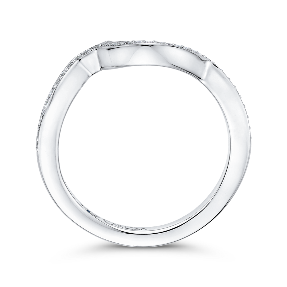 Round Diamond Wedding Band in 14K White Gold