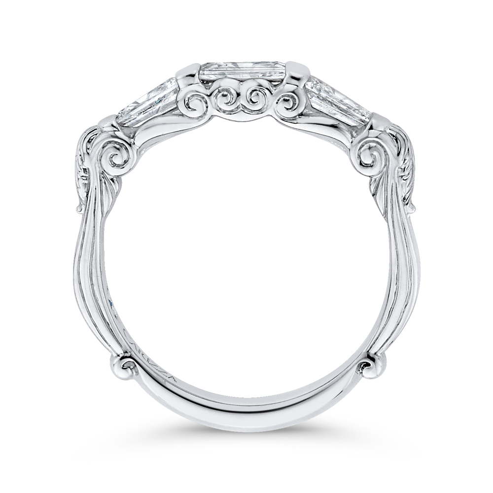 Baguette Cut Diamond Wedding Band in 14K White Gold