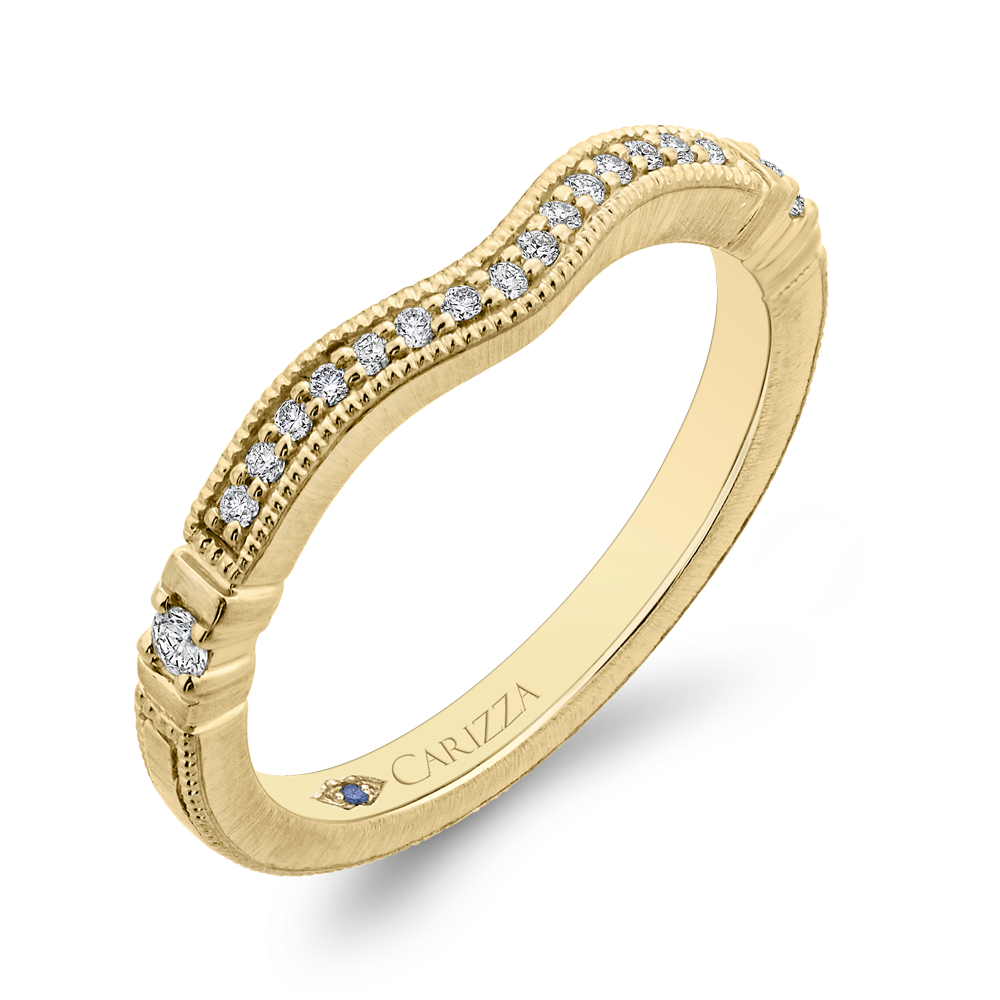 Round Diamond Wedding Band in 14K Yellow Gold
