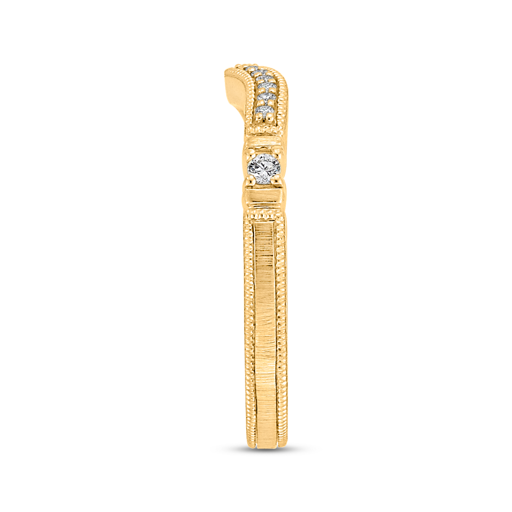 Round Diamond Wedding Band in 14K Yellow Gold