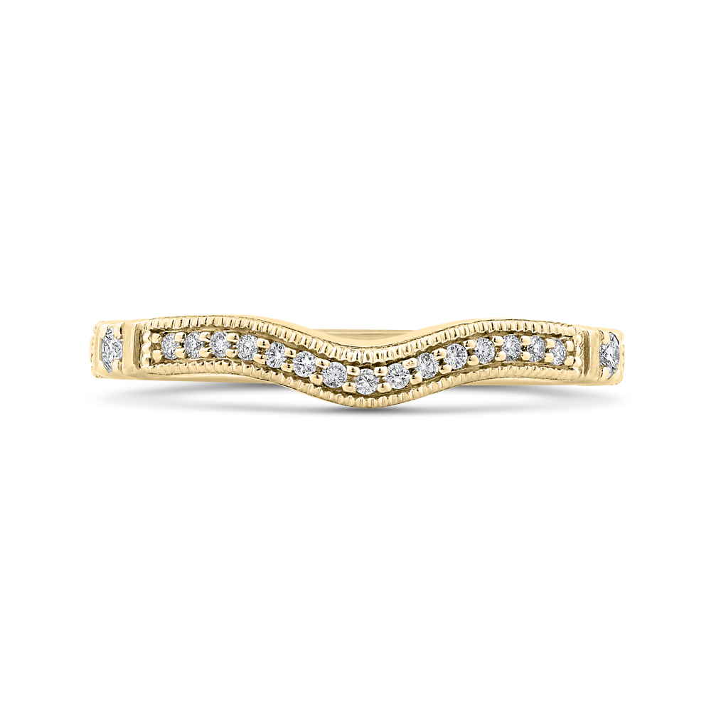 Round Diamond Wedding Band in 14K Yellow Gold
