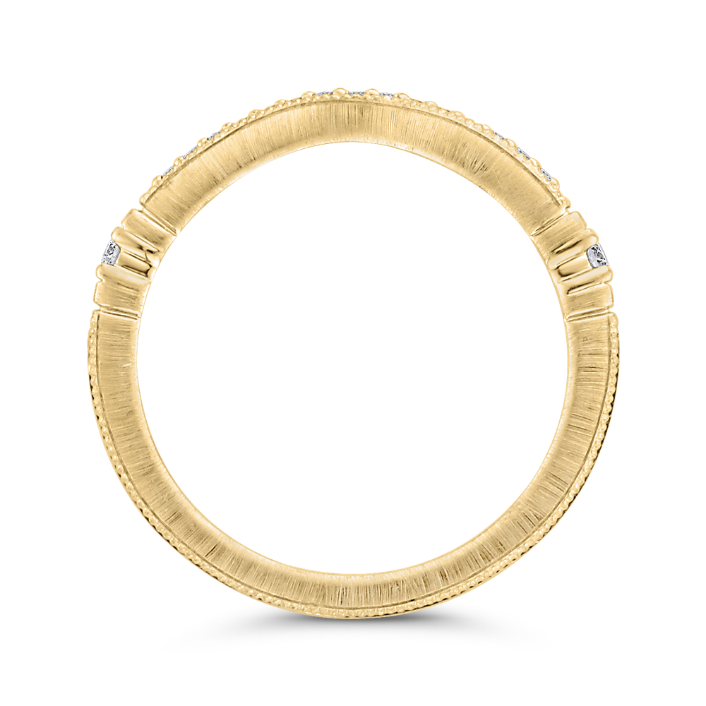 Round Diamond Wedding Band in 14K Yellow Gold