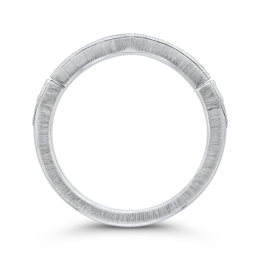 Round Diamond Wedding Band in 14K White Gold