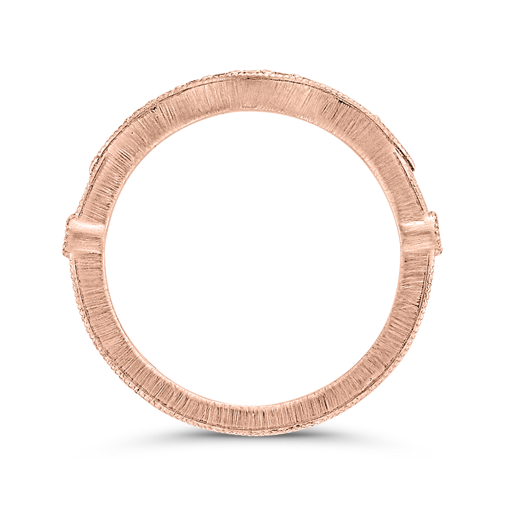 Round Diamond Wedding Band in 14K Rose Gold