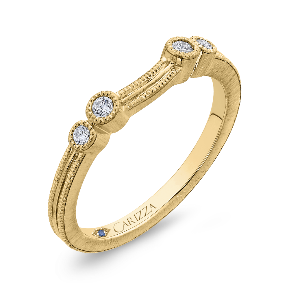Round Diamond Wedding Band in 14K Yellow Gold