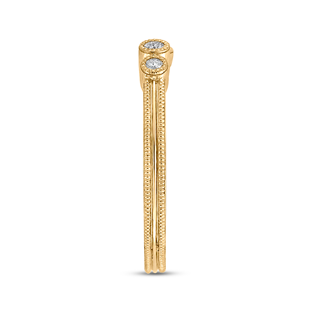 Round Diamond Wedding Band in 14K Yellow Gold