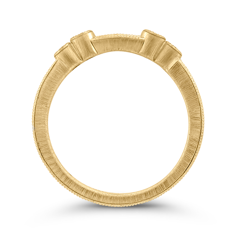 Round Diamond Wedding Band in 14K Yellow Gold