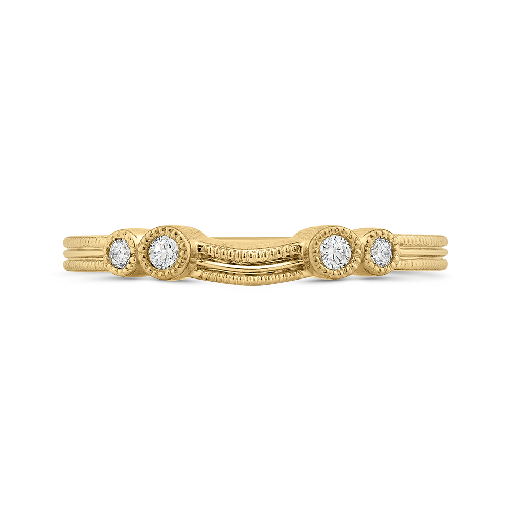 Round Diamond Wedding Band in 14K Yellow Gold