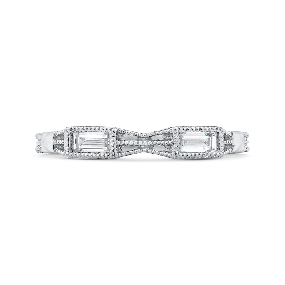 Baguette Cut Diamond Wedding Band in 14K White Gold