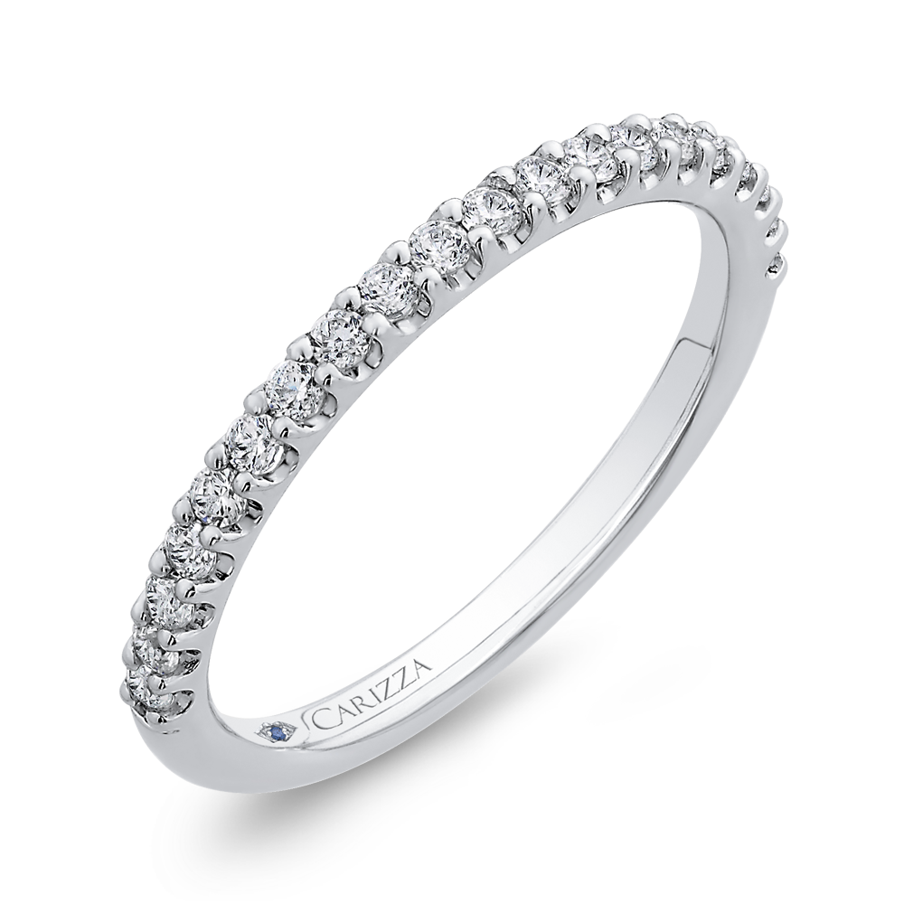 Half-Eternity Diamond Wedding Band in 14K White Gold