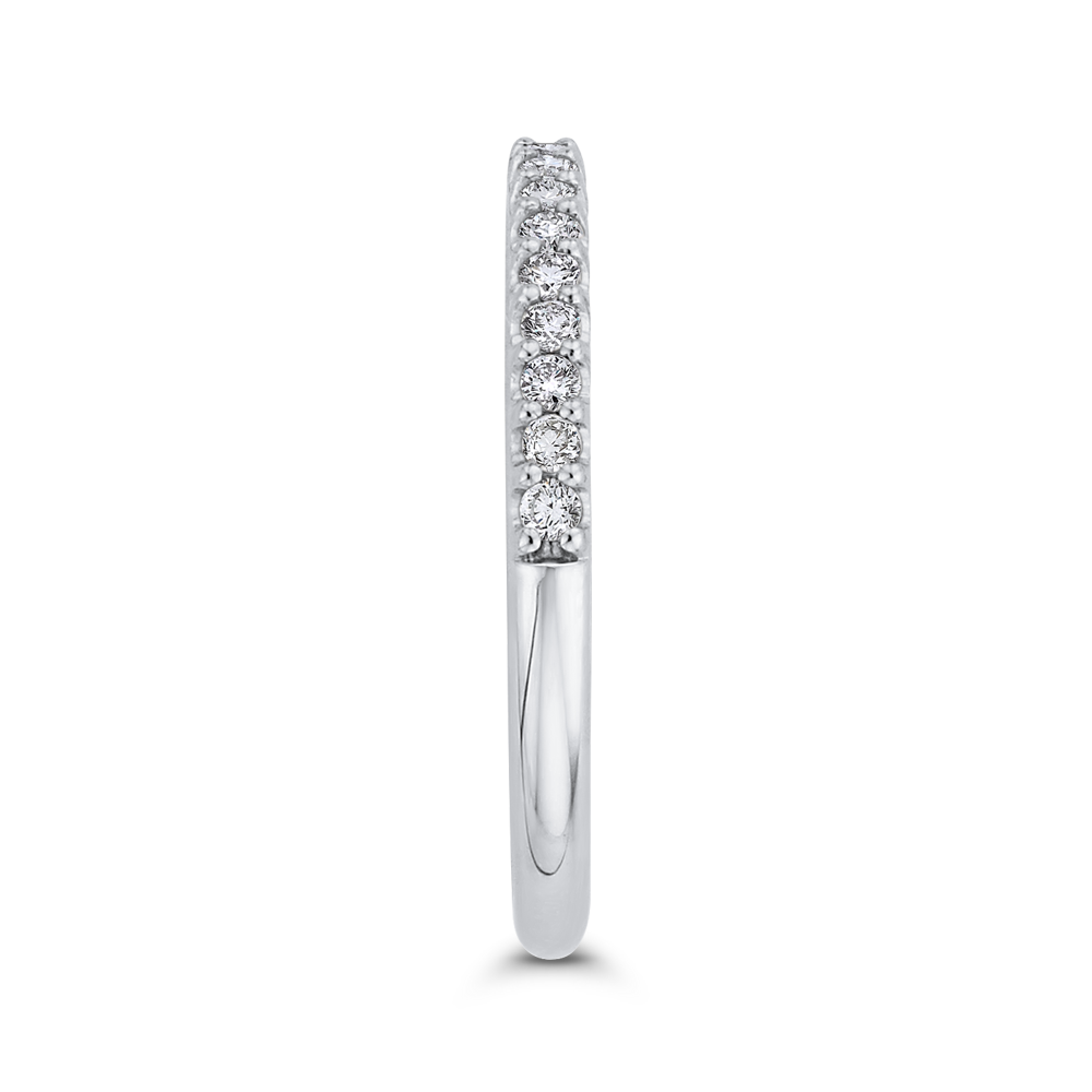 Half-Eternity Diamond Wedding Band in 14K White Gold
