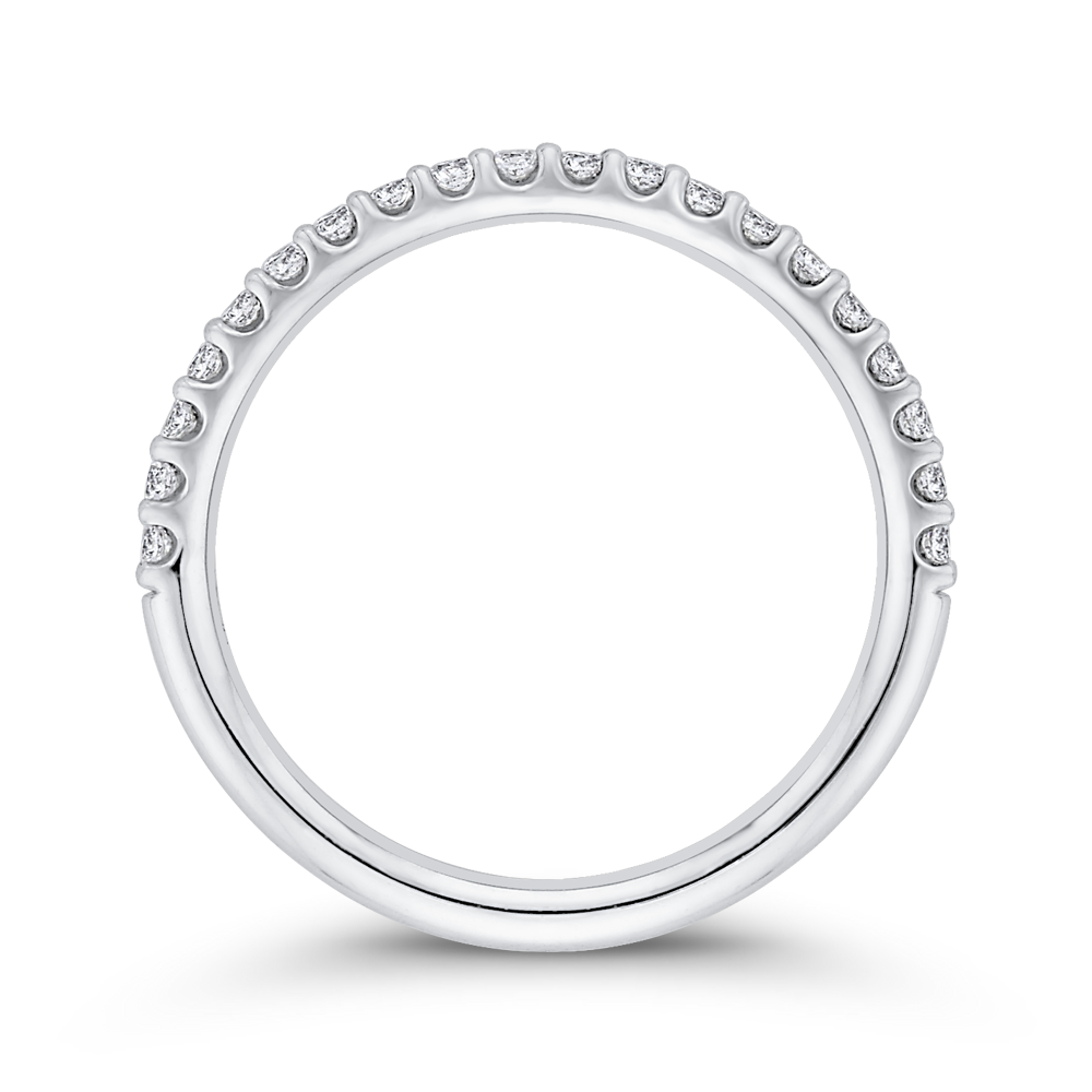 Half-Eternity Diamond Wedding Band in 14K White Gold