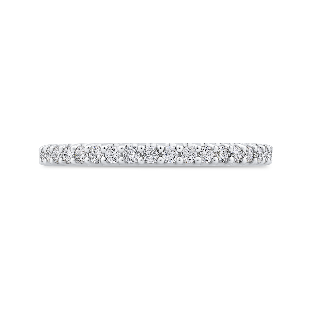 Half-Eternity Diamond Wedding Band in 14K White Gold