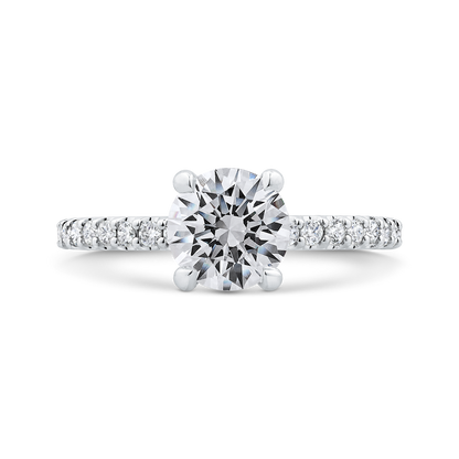 Diamond Classic Engagement Ring in 14K White Gold (Semi-Mount)