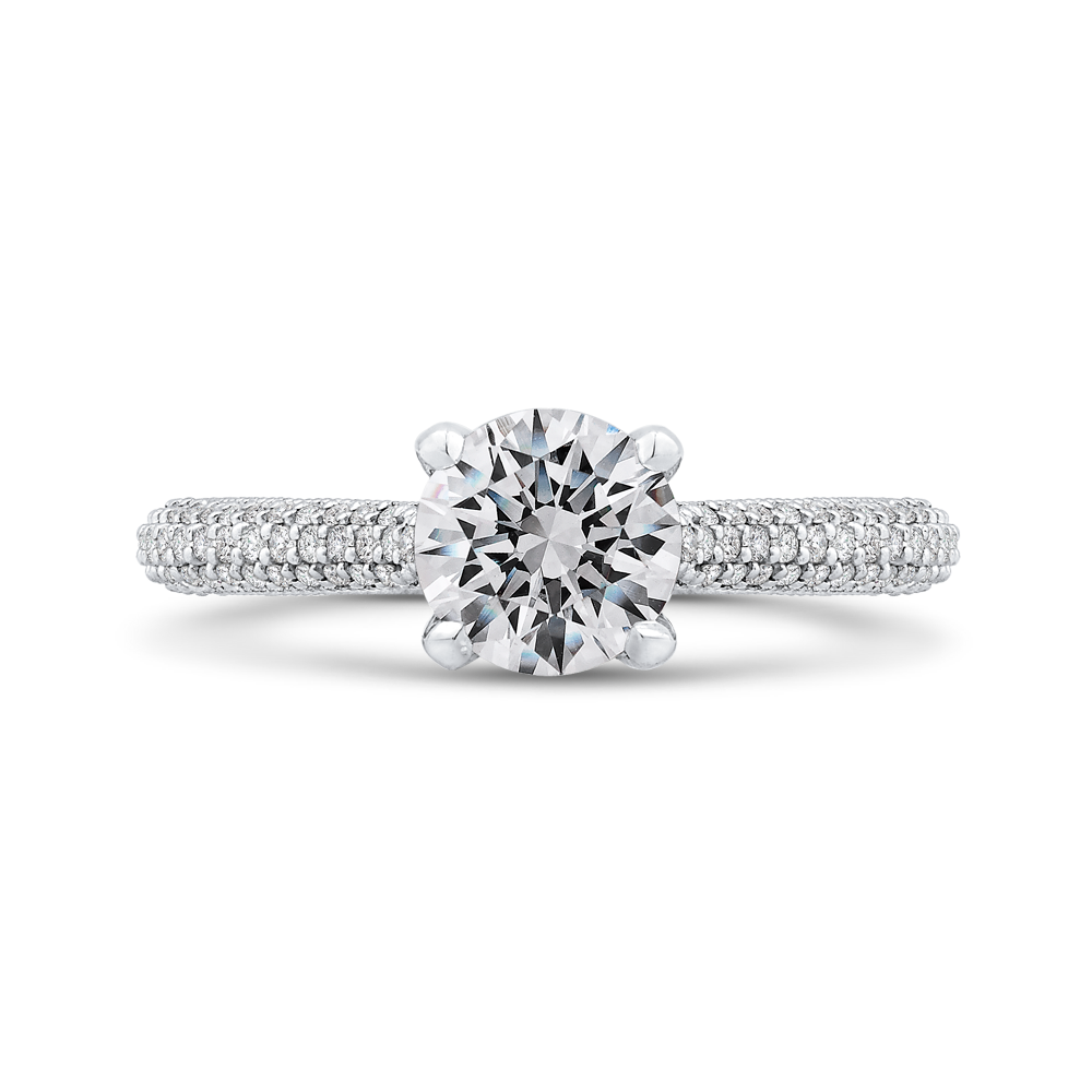 Diamond Classic Engagement Ring in 14K White Gold (Semi-Mount)
