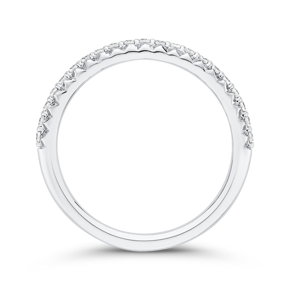 Diamond Half-Eternity Wedding Band in 14K White Gold