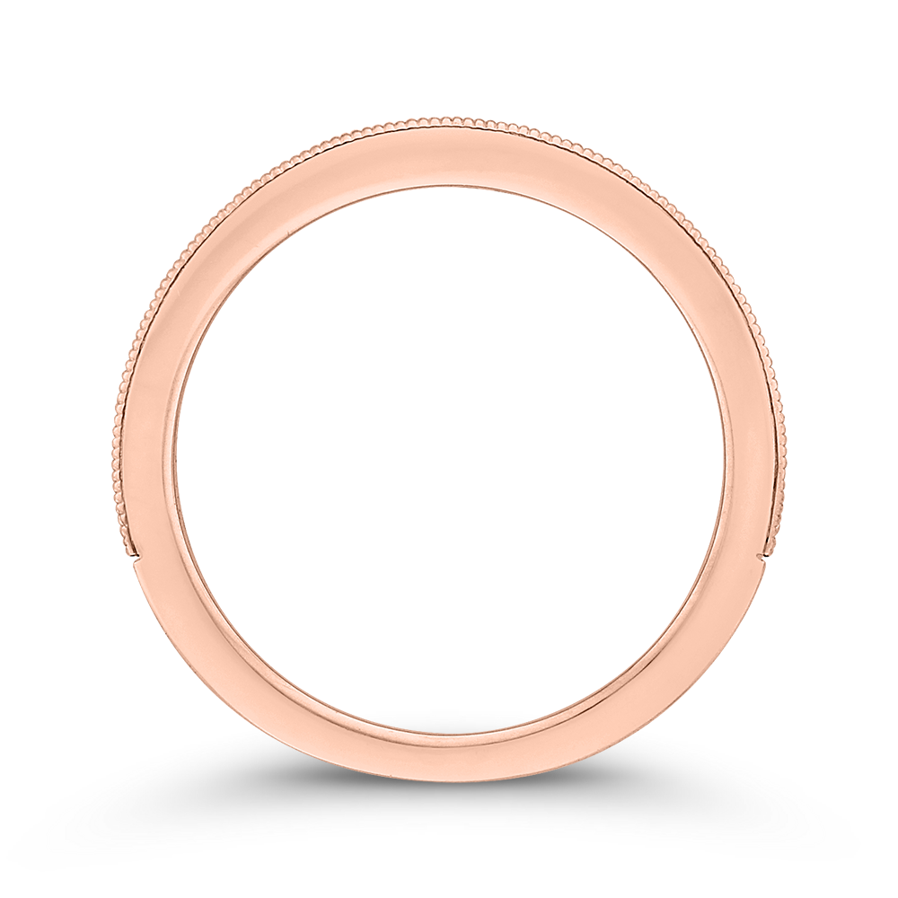 Round Diamond Wedding Band in 14K Rose Gold