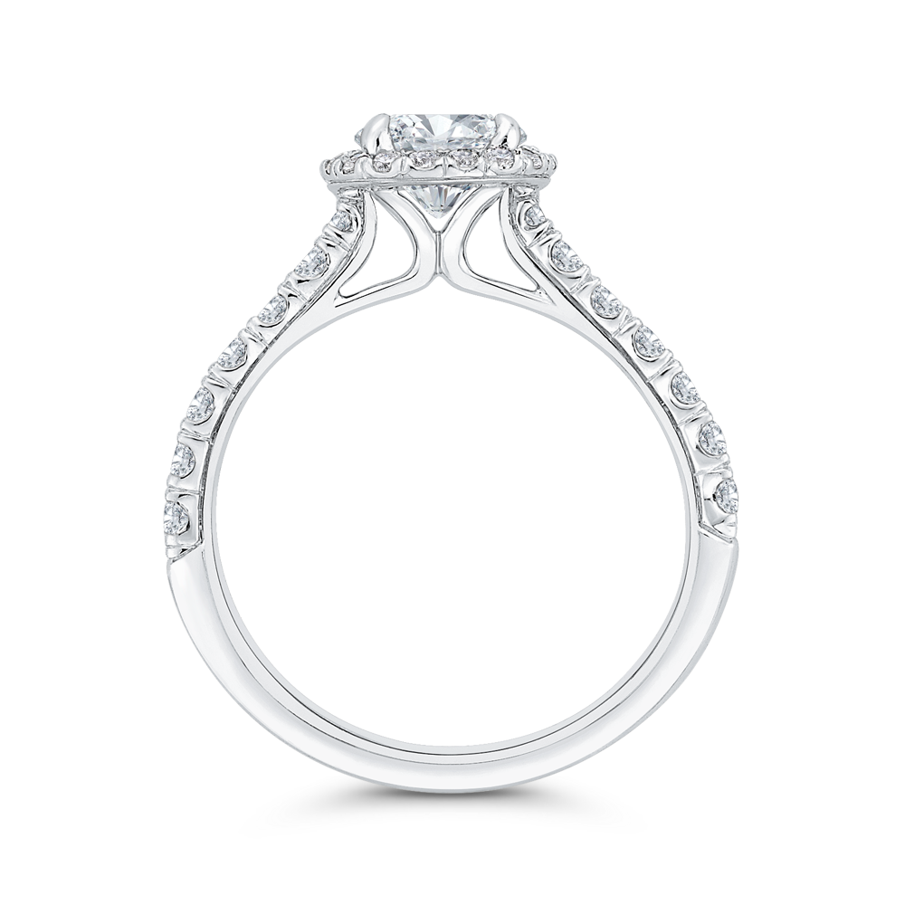 Diamond Engagement Ring in 14K White Gold (Semi-Mount)