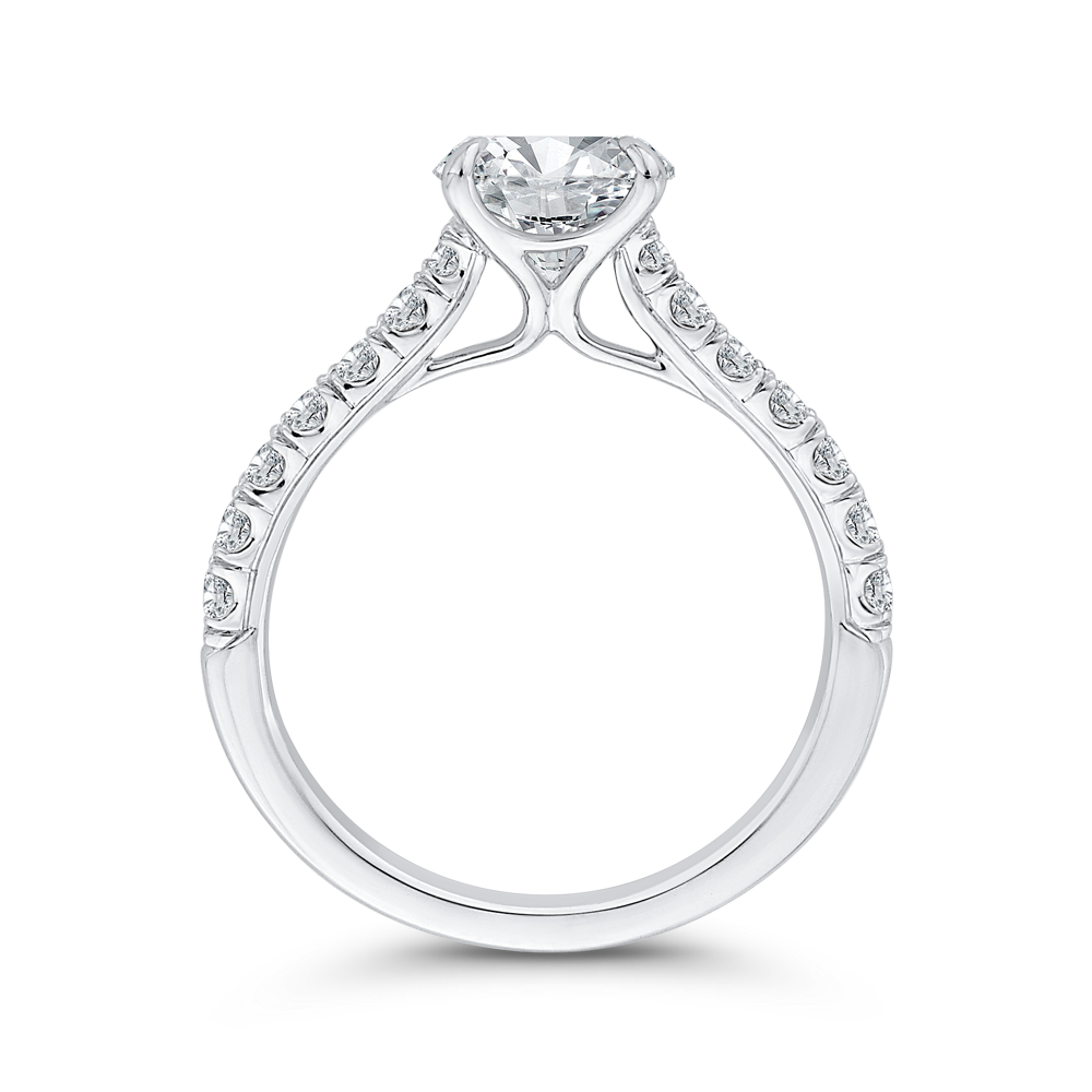 Diamond Engagement Ring in 14K White Gold (Semi-Mount)