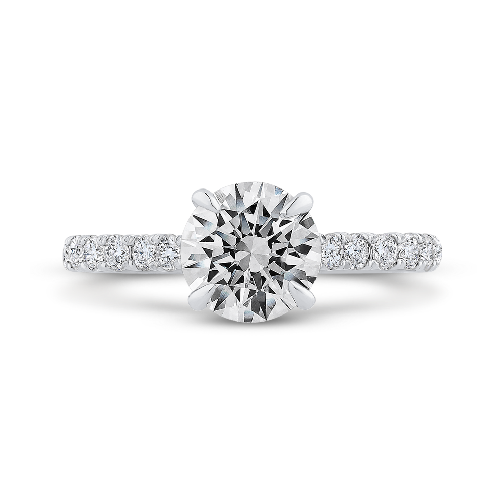 Diamond Engagement Ring in 14K White Gold (Semi-Mount)