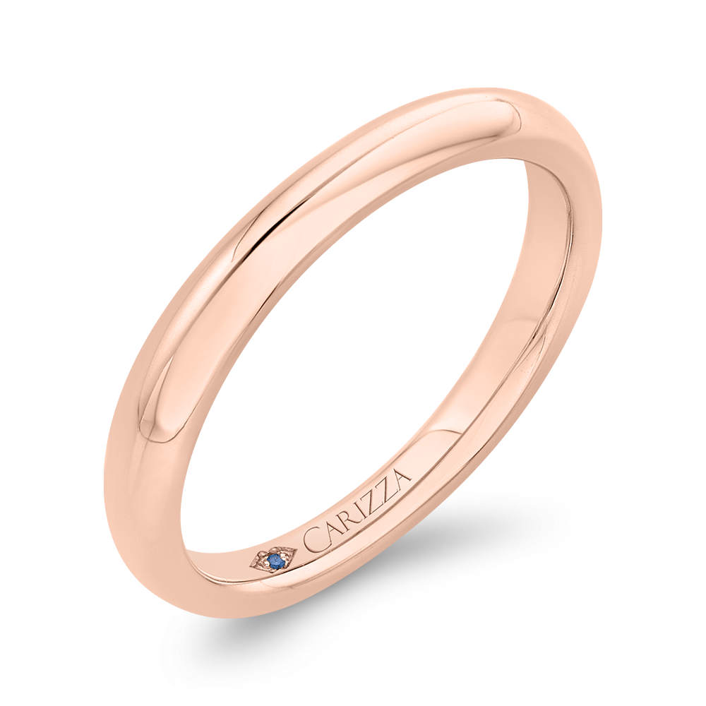 Plain Wedding Band in 14K Rose Gold