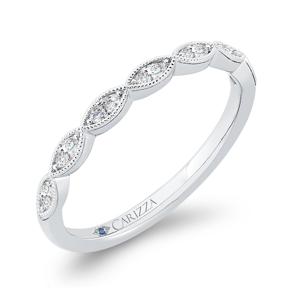 Diamond Wedding Band in 14K White Gold