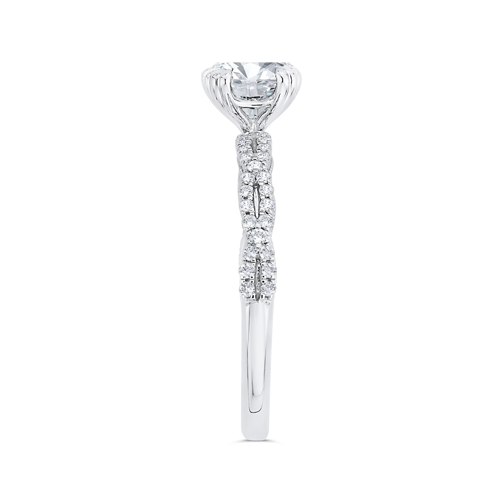 Diamond Engagement Ring in 14K White Gold (Semi-Mount)