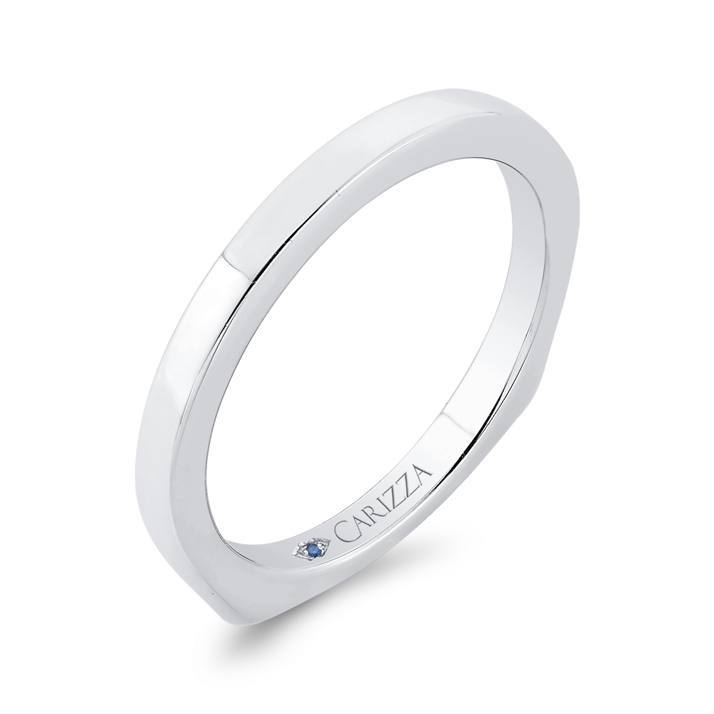 Plain Wedding Band in 14K White Gold