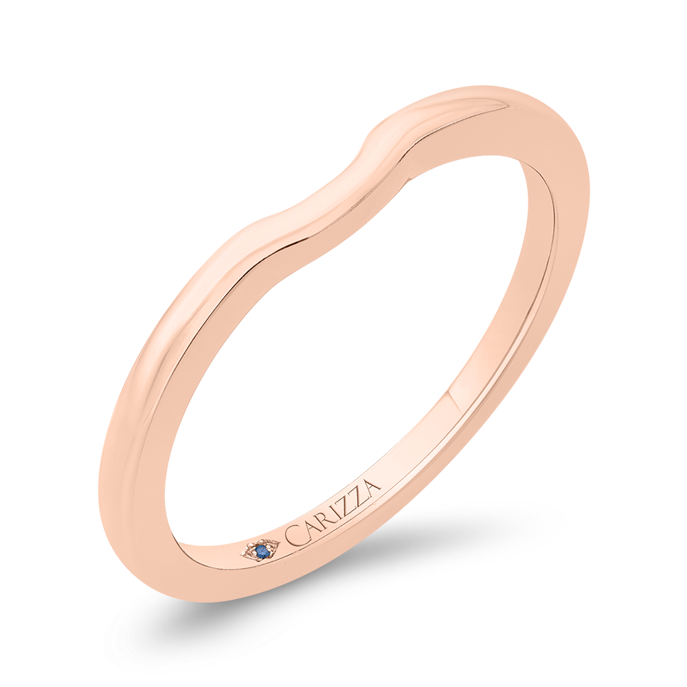 Diamond Wedding Band in 14K Rose Gold